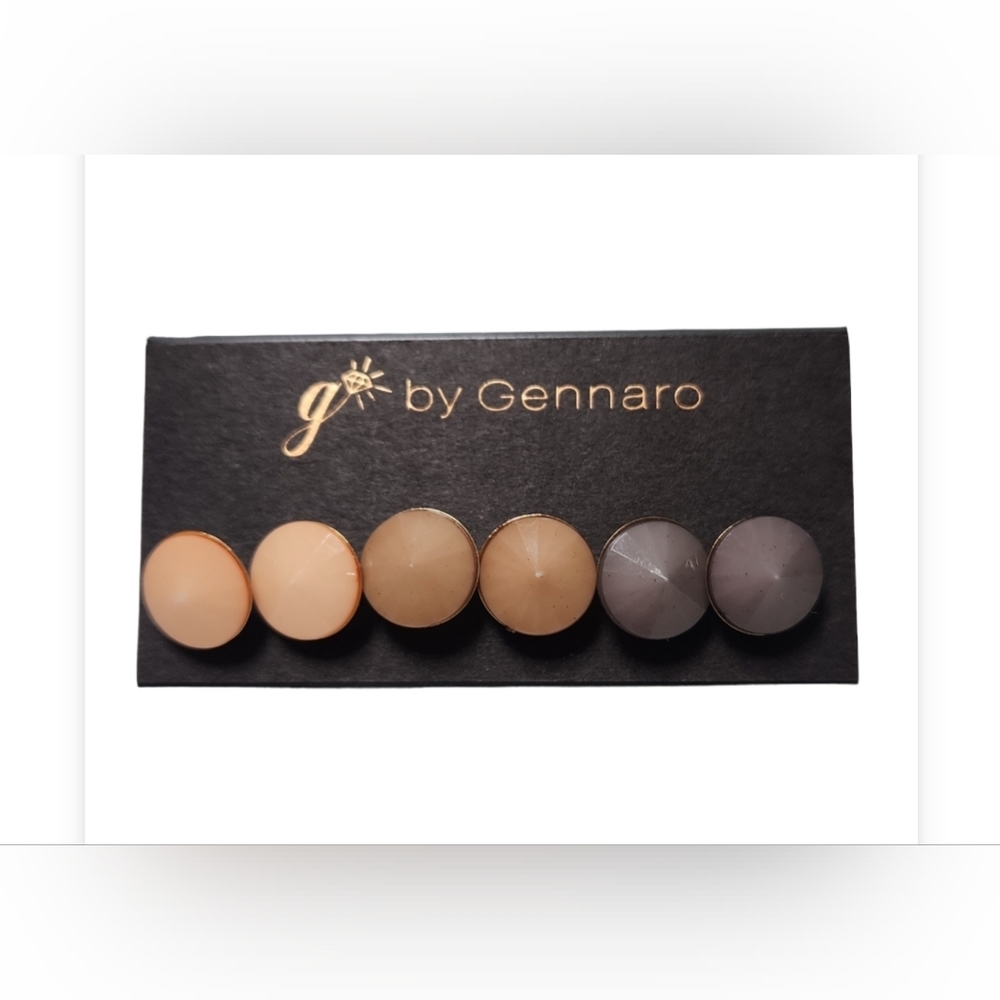 g by Gennaro 3 pairs Stud Earrings Women's Fashion Jewelry